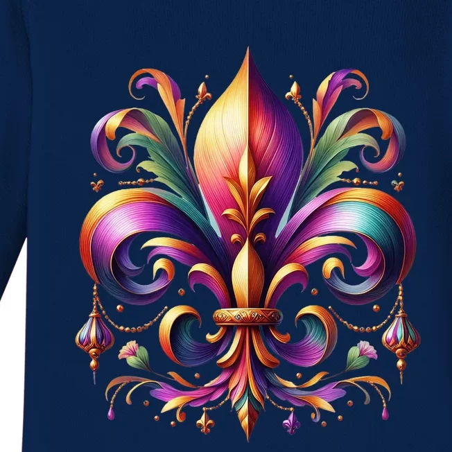 Mardi Gras Celebration Baby Long Sleeve Bodysuit