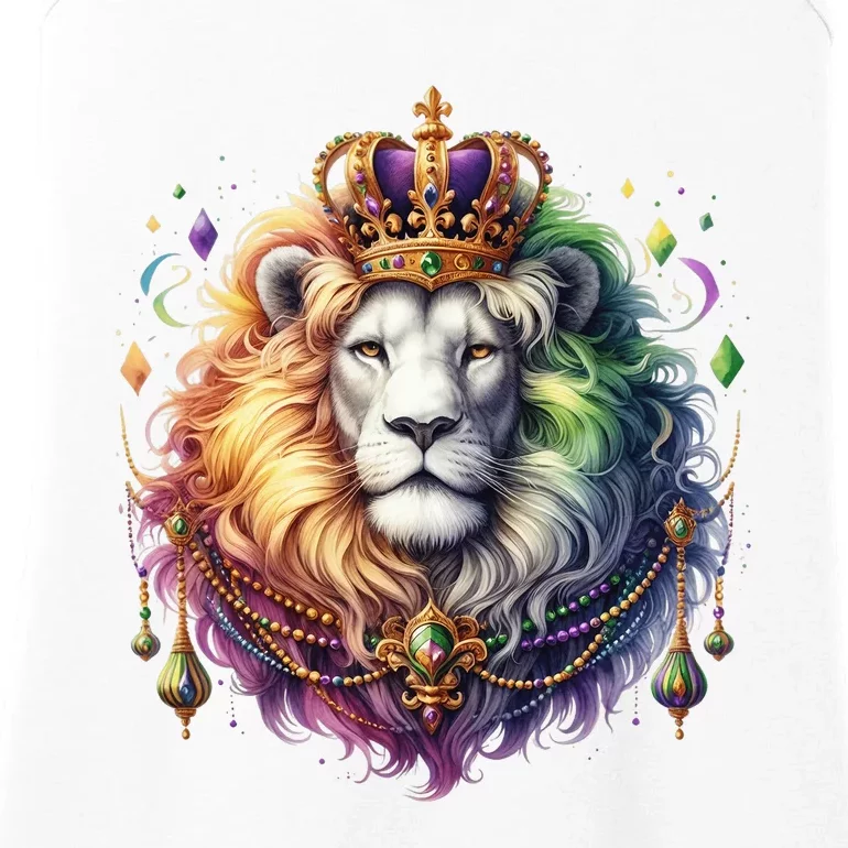 Mardi Gras Celebration Lion Ladies Essential Tank