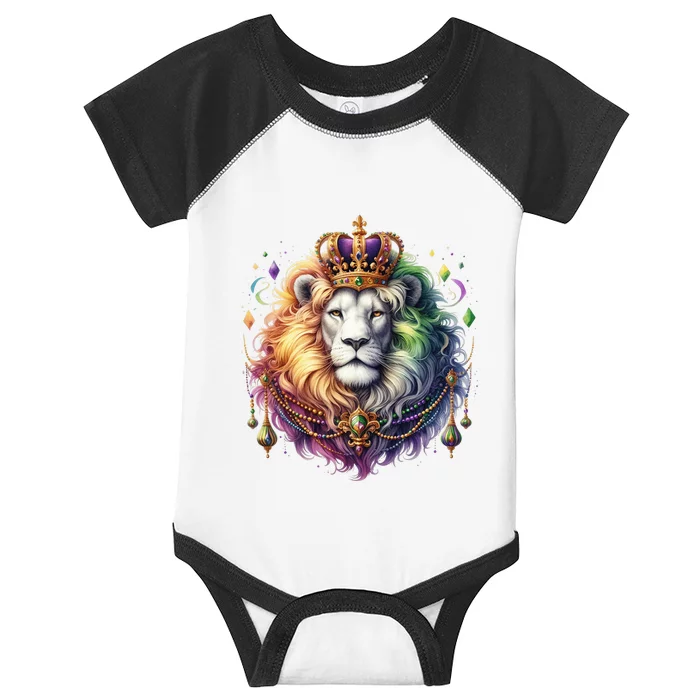 Mardi Gras Celebration Lion Infant Baby Jersey Bodysuit