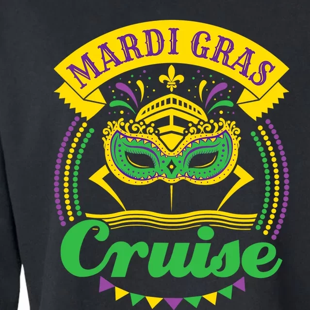 Mardi Gras Cruise Cruising Mask Cruise Ship Beads Cropped Pullover Crew