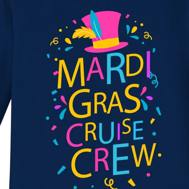 Mardi Gras Cruise Crew Ship Design Squad Festival Costume Gift Baby Long Sleeve Bodysuit