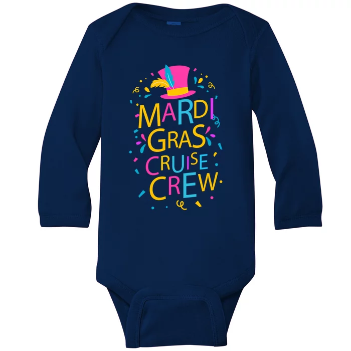 Mardi Gras Cruise Crew Ship Design Squad Festival Costume Gift Baby Long Sleeve Bodysuit