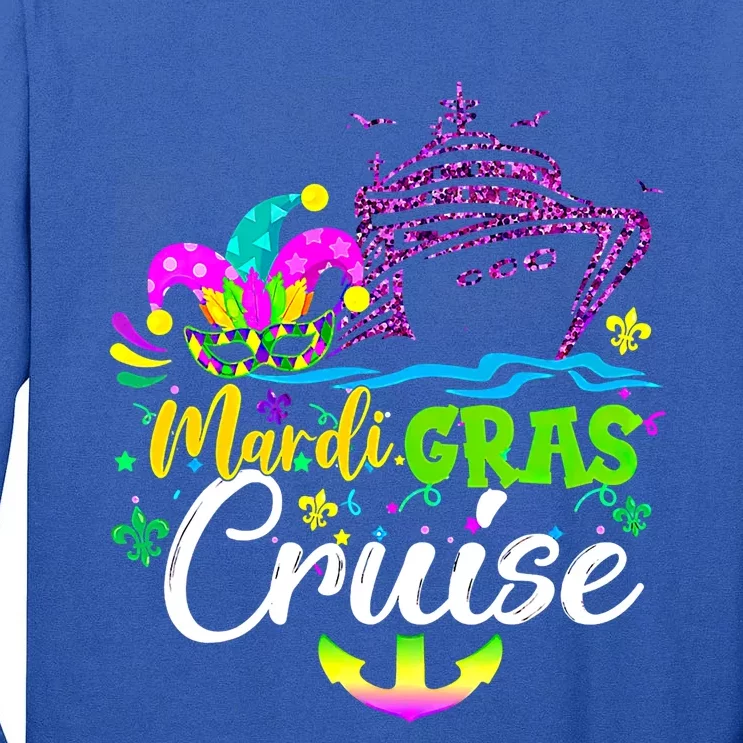 Mardi Gras Cruise Ship Beads Vacation Cruising Carnival Tee Cool Gift Tall Long Sleeve T-Shirt