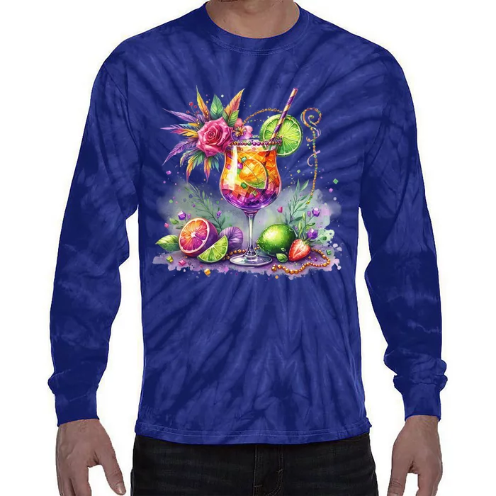 Mardi Gras Celebration Tie-Dye Long Sleeve Shirt