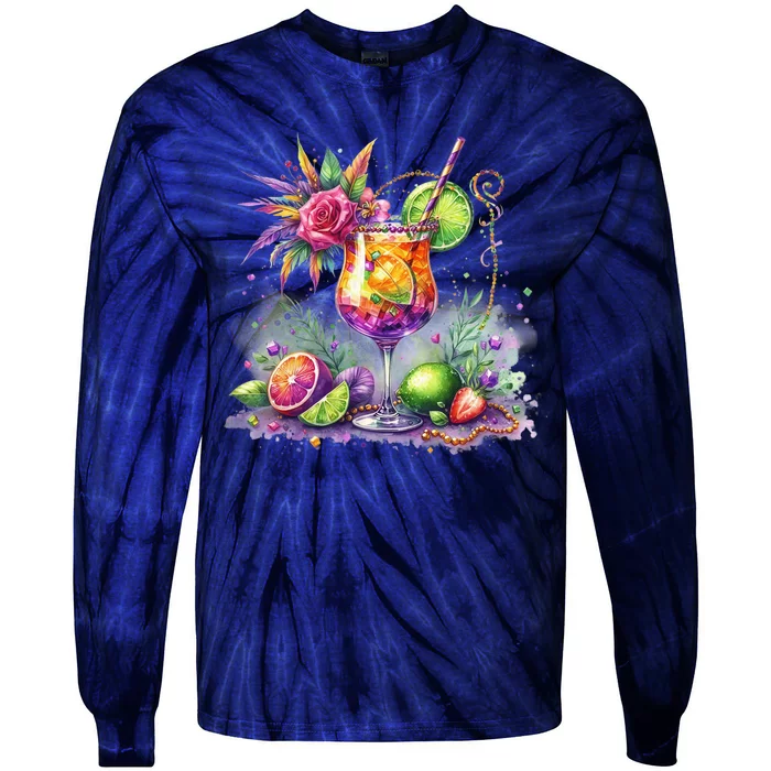 Mardi Gras Celebration Tie-Dye Long Sleeve Shirt