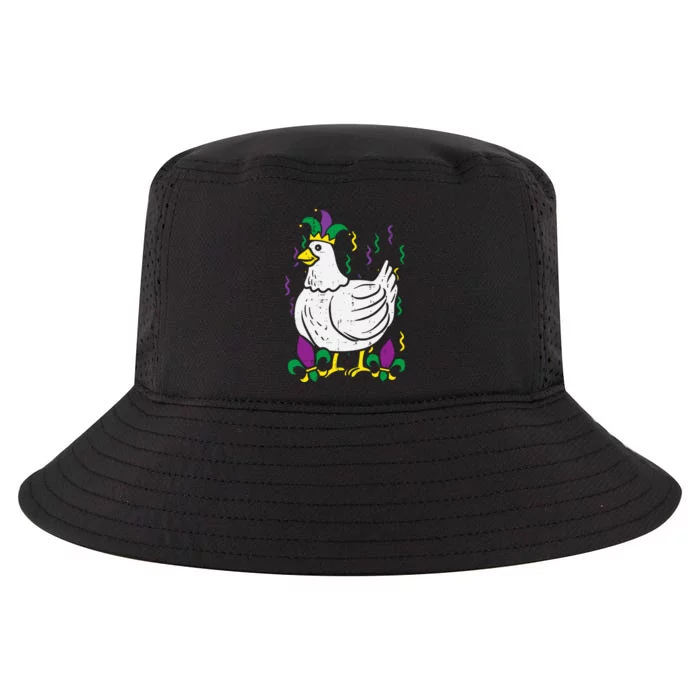 Mardi Gras Chicken Funny Outfit Farming Cool Comfort Performance Bucket Hat