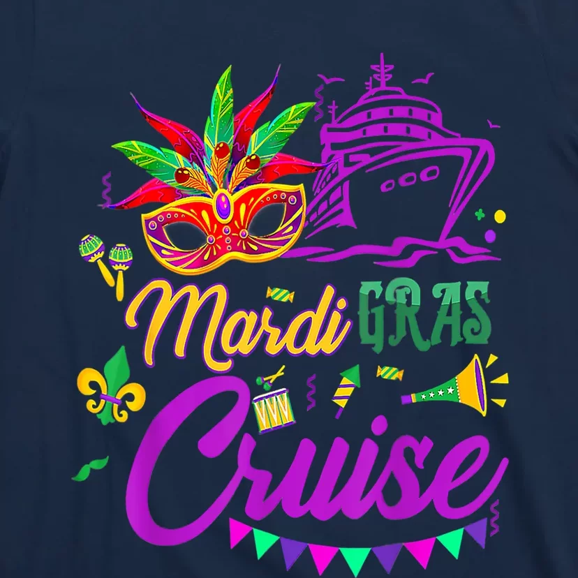 Mardi Gras Cruise Cruising Mask Cruise Ship Party Costume T-Shirt