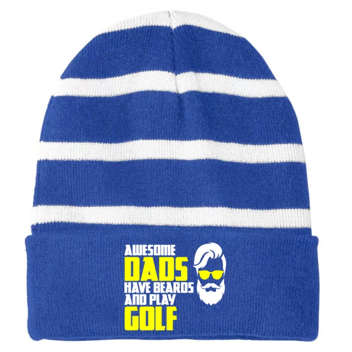 Miniature Golf Course Father's Day For Golf Player Cute Gift Striped Beanie with Solid Band