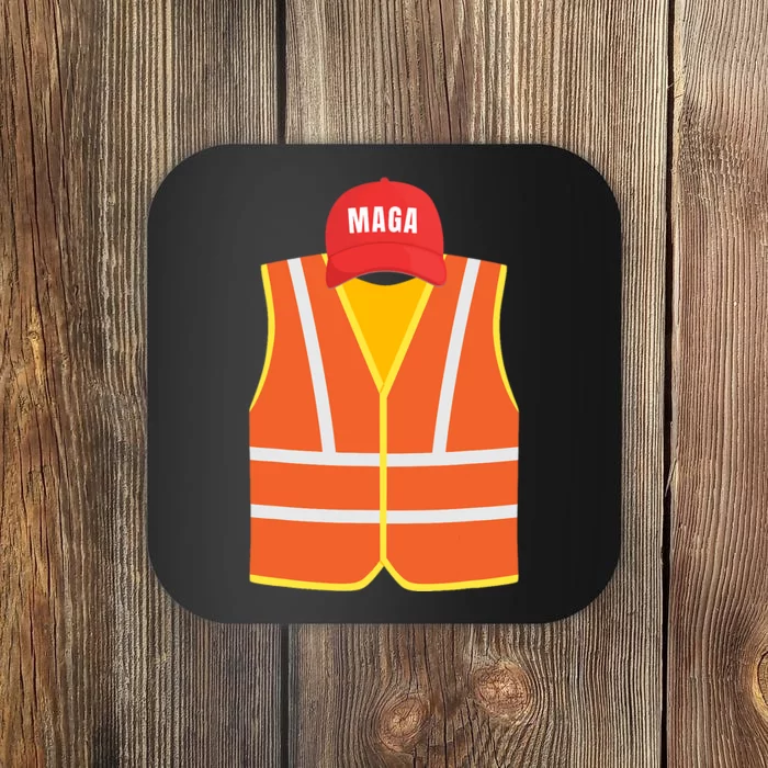 Maga Garbage Collector Vest For Trump Election Day Coaster