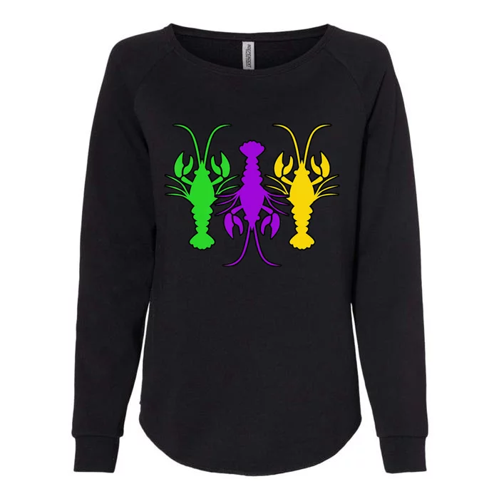 Mardi Gras Crawfish Mardi Gras funny festival Womens California Wash Sweatshirt