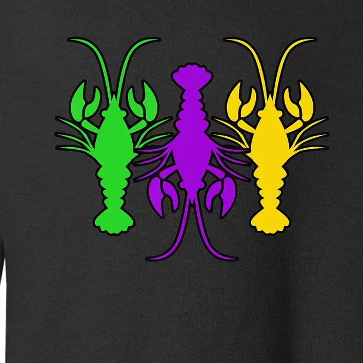 Mardi Gras Crawfish Mardi Gras funny festival Toddler Sweatshirt