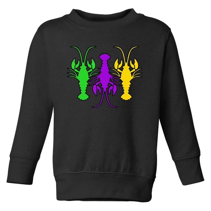 Mardi Gras Crawfish Mardi Gras funny festival Toddler Sweatshirt