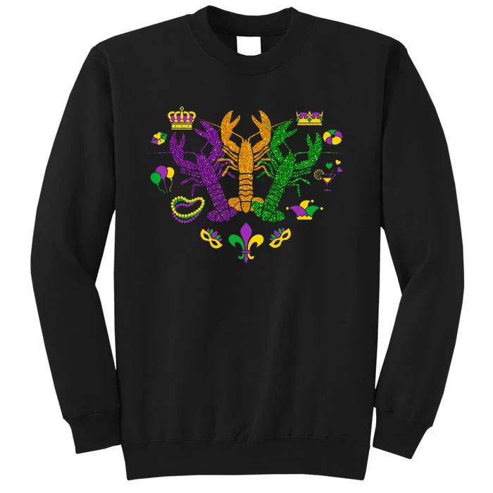 Mardi Gras Crawfish Happy Mardi Gras 2024 Matching Party Sweatshirt