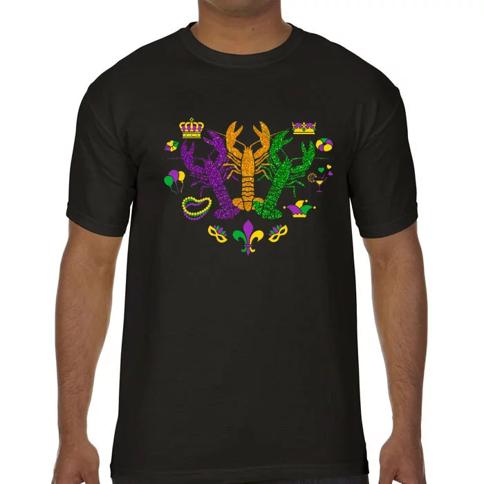 Mardi Gras Crawfish Happy Mardi Gras 2024 Matching Party Comfort Colors T-Shirt