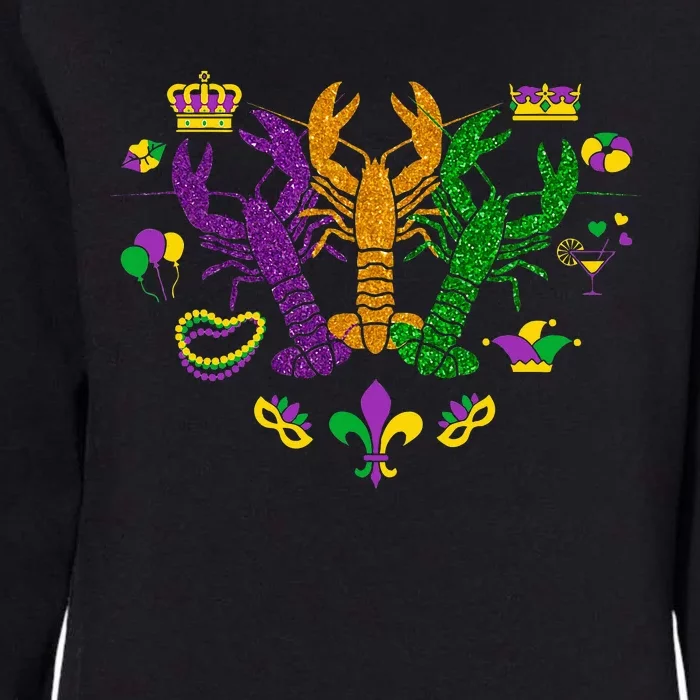 Mardi Gras Crawfish Happy Mardi Gras 2024 Matching Party Womens California Wash Sweatshirt