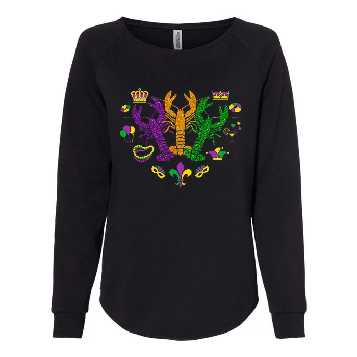 Mardi Gras Crawfish Happy Mardi Gras 2024 Matching Party Womens California Wash Sweatshirt