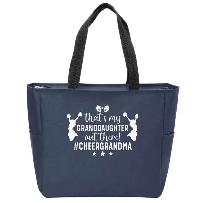 My Granddaughter Cheer Grandma Cheerleading Grandmother Zip Tote Bag