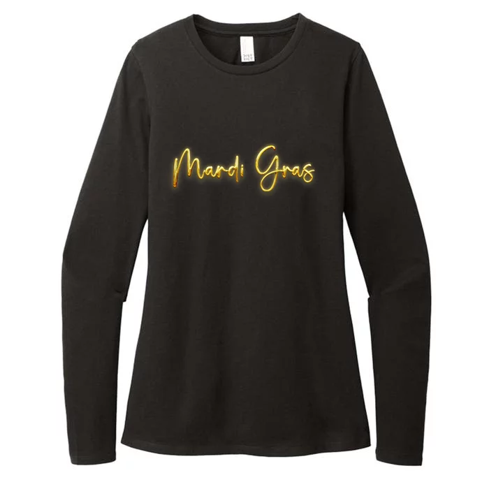 Mardi Gras Celebration Logo Womens CVC Long Sleeve Shirt