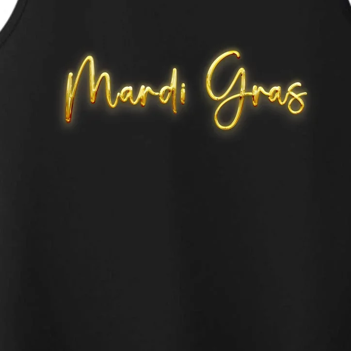 Mardi Gras Celebration Logo Performance Tank