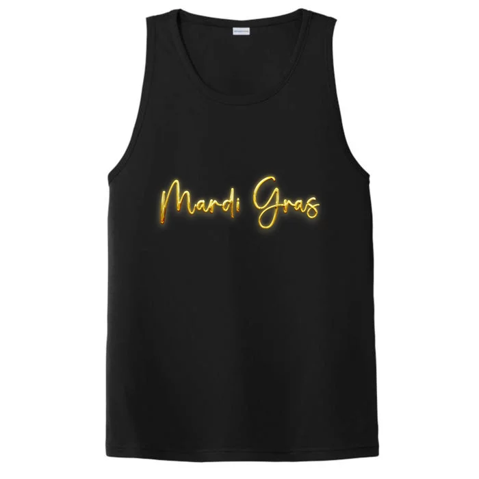 Mardi Gras Celebration Logo Performance Tank