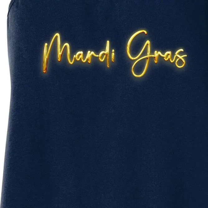 Mardi Gras Celebration Logo Women's Racerback Tank