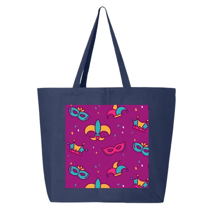 Mardi Gras Colorful Celebration Pattern 25L Jumbo Tote