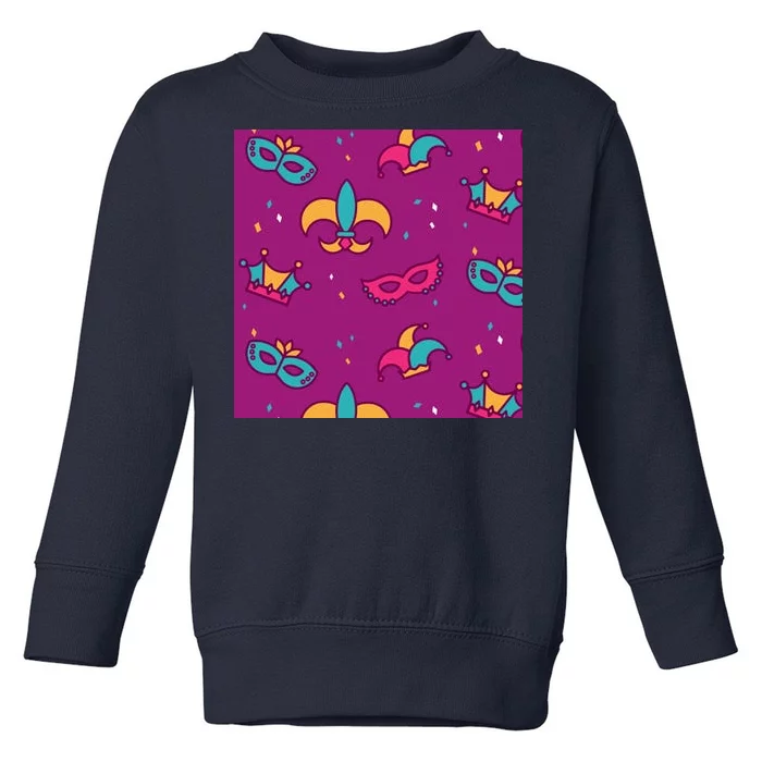 Mardi Gras Colorful Celebration Pattern Toddler Sweatshirt