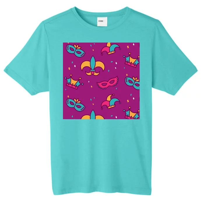 Mardi Gras Colorful Celebration Pattern ChromaSoft Performance T-Shirt