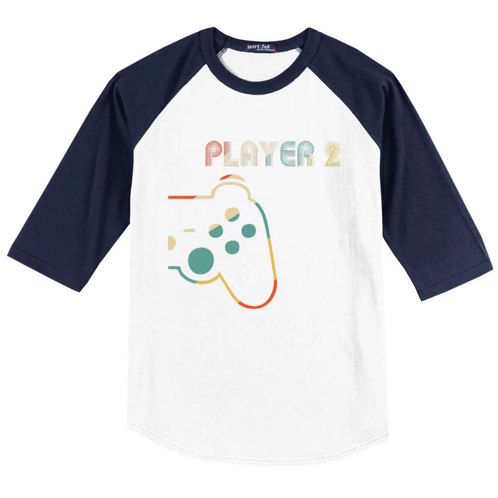 Matching Gamer Couple Player 1 Player 2 Cute Baseball Sleeve Shirt