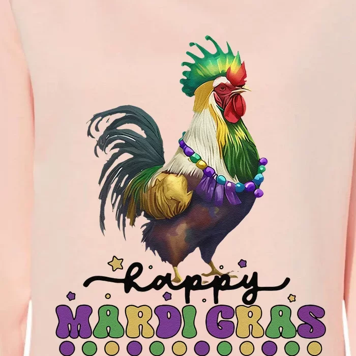 Mardi Gras Chicken Funny Farming Womens California Wash Sweatshirt