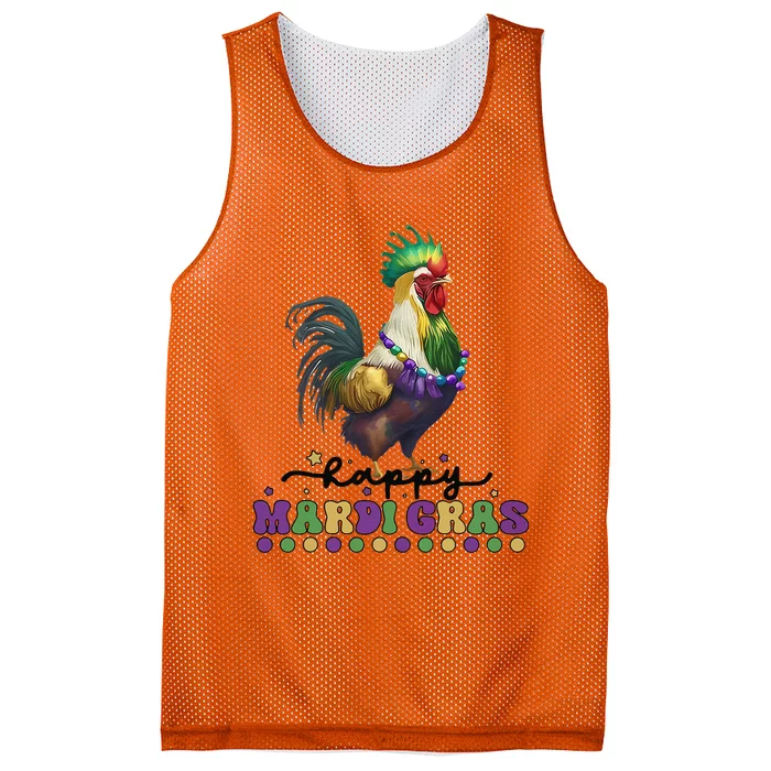 Mardi Gras Chicken Funny Farming Mesh Reversible Basketball Jersey Tank