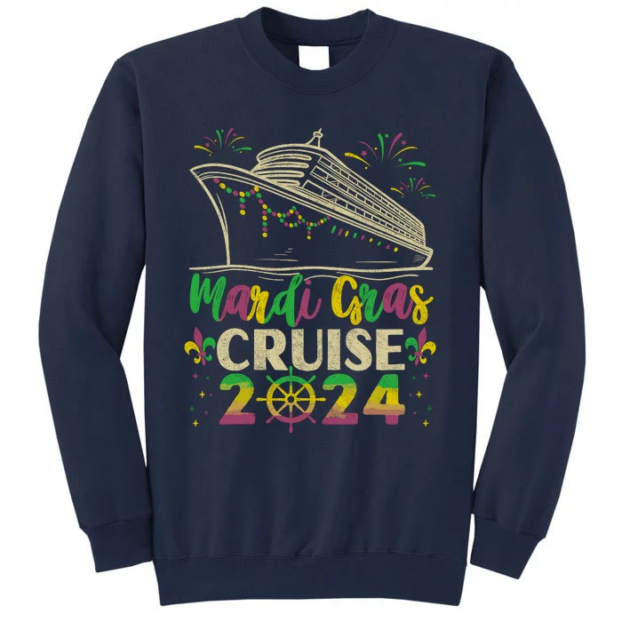 Mardi Gras Cruise 2024 Family Vacation Matching Cruise Tall Sweatshirt