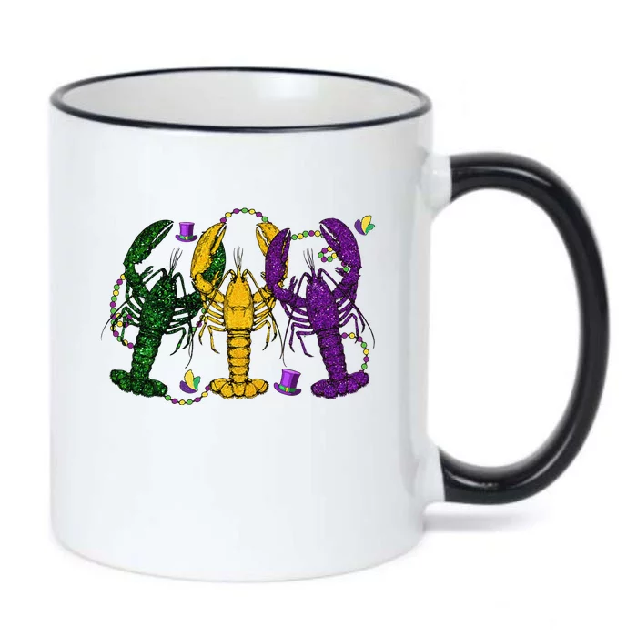 Mardi Gras Crawfish Happy Mardi Gras 2024 Matching Party Black Color Changing Mug