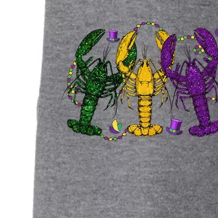 Mardi Gras Crawfish Happy Mardi Gras 2024 Matching Party Doggie 3-End Fleece Hoodie