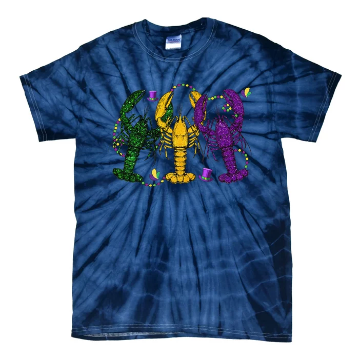 Mardi Gras Crawfish Happy Mardi Gras 2024 Matching Party Tie-Dye T-Shirt