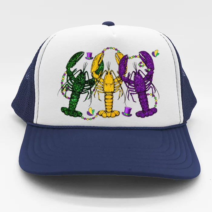 Mardi Gras Crawfish Happy Mardi Gras 2024 Matching Party Trucker Hat