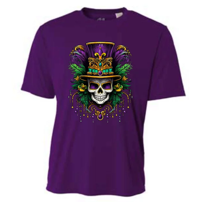 Mardi Gras Costume Sugar Skull Carnival Party Cooling Performance Crew T-Shirt