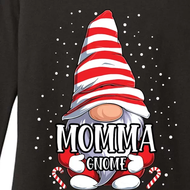 Momma Gnome Christmas Pajamas Matching Family Group Womens CVC Long Sleeve Shirt