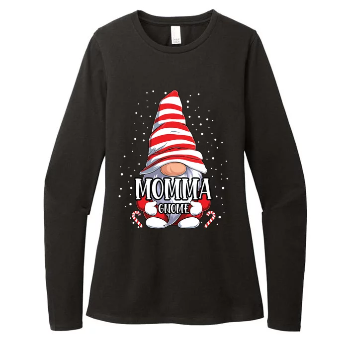 Momma Gnome Christmas Pajamas Matching Family Group Womens CVC Long Sleeve Shirt