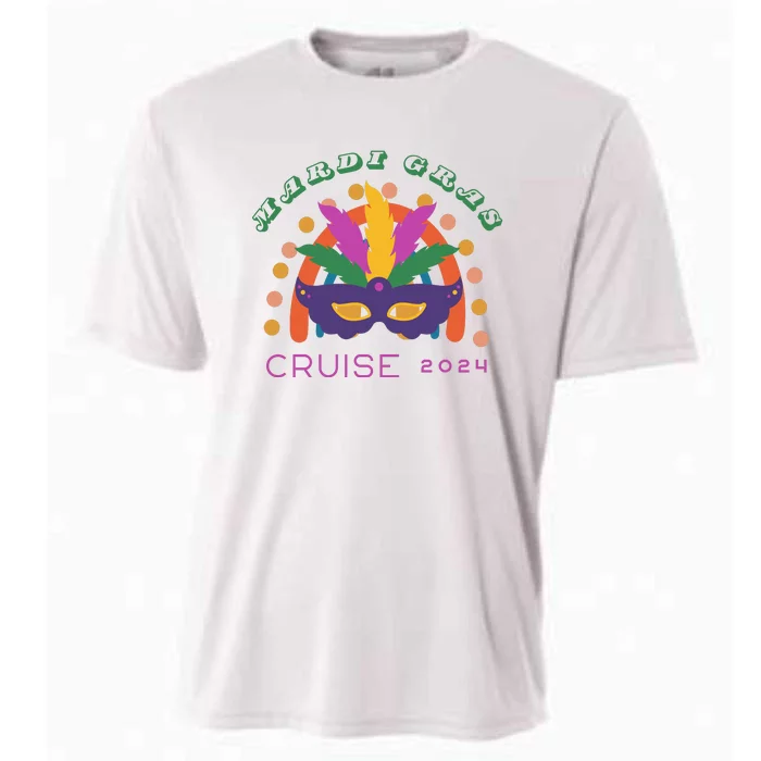 Mardi Gras Cruise 2024 Rainbow Cooling Performance Crew T-Shirt