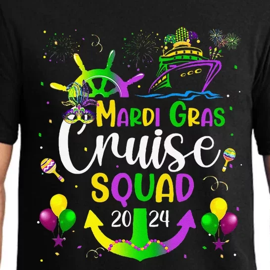 Mardi Gras Cruise 2024 Ship Family Matching Trip Costume Pajama Set