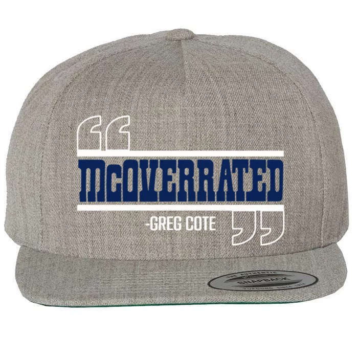 Mcoverrated Greg Cote Wool Snapback Cap