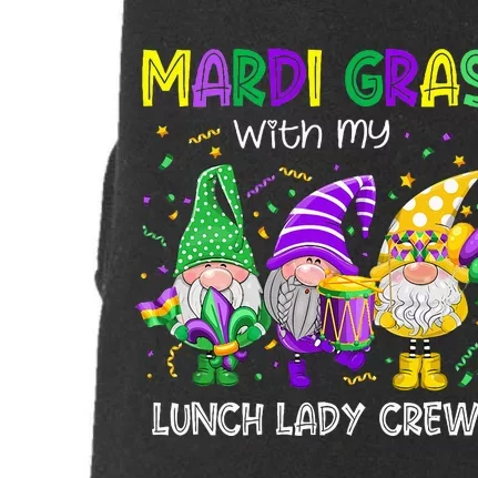 Mardi Gras Costume With My Lunch Lady Teacher Lover Gnomies Doggie 3-End Fleece Hoodie