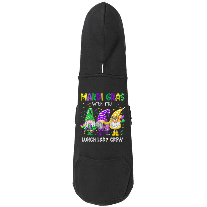 Mardi Gras Costume With My Lunch Lady Teacher Lover Gnomies Doggie 3-End Fleece Hoodie