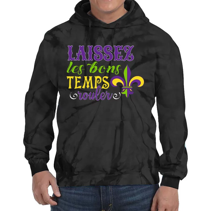 Mardi Gras Costume Laissez Les Bons Temps Rouler Tie Dye Hoodie