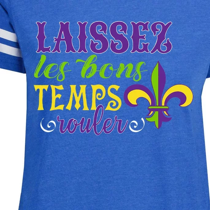 Mardi Gras Costume Laissez Les Bons Temps Rouler Enza Ladies Jersey Football T-Shirt