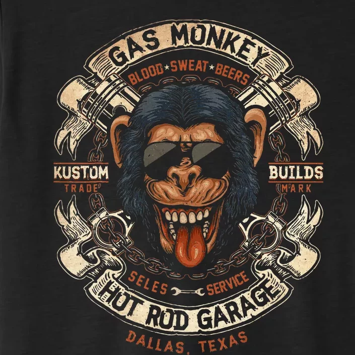 Monkey Gas Crossed Pistons Ribbon ChromaSoft Performance T-Shirt