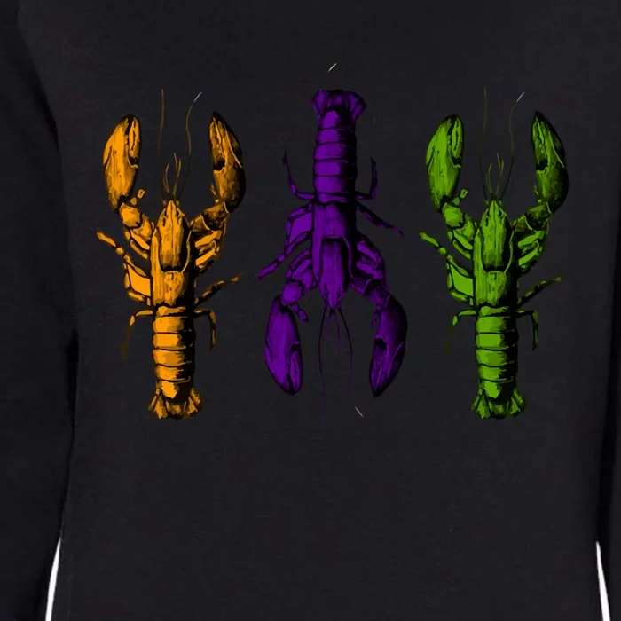 Mardi Gras Cajun Crawfish Happy Mardi Gras Gift Womens California Wash Sweatshirt