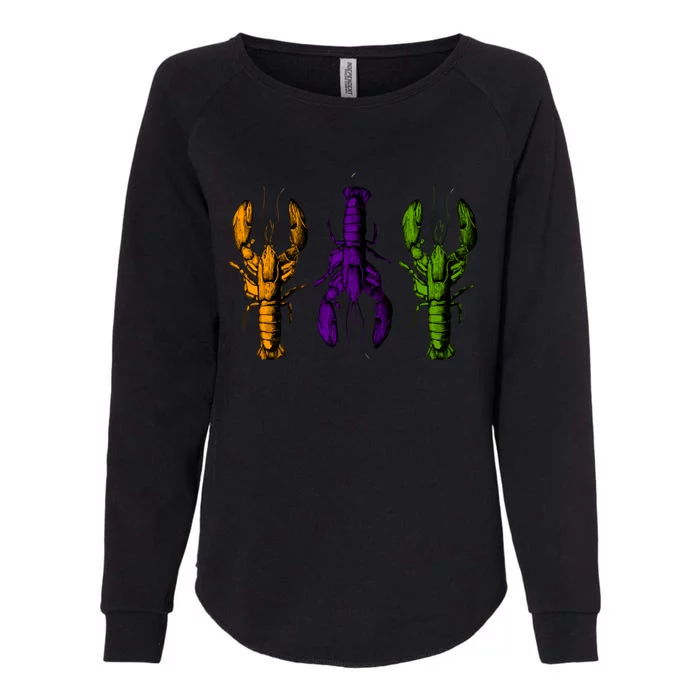 Mardi Gras Cajun Crawfish Happy Mardi Gras Gift Womens California Wash Sweatshirt