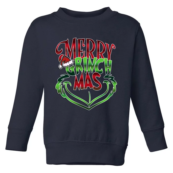 Merry Grinchmas Christmas Toddler Sweatshirt